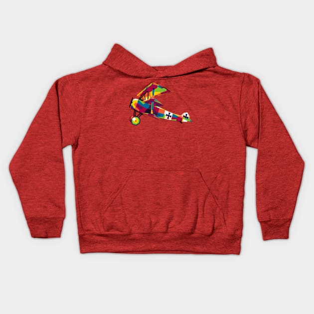 Fokker Triplane Kids Hoodie by wpaprint